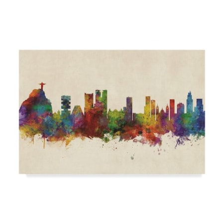 Michael Tompsett 'Rio De Janeiro Skyline Brazil' Canvas Art,30x47